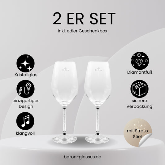 Weinglas Crystal 2er Set Geschenkbox